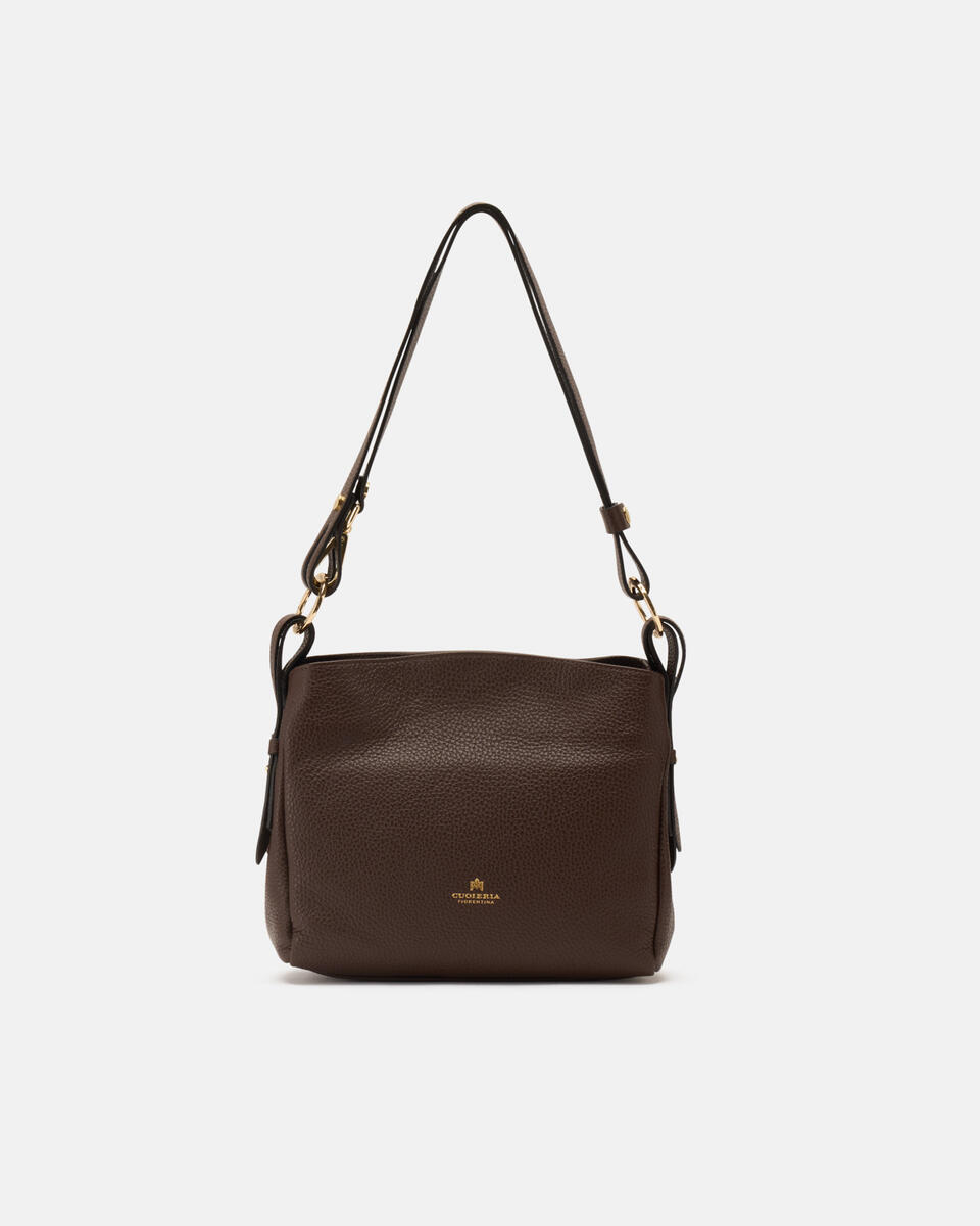 Kleine Hobo Bag Schokolade  - Schultertaschen - Damen Taschen - Tasche - Cuoieria Fiorentina