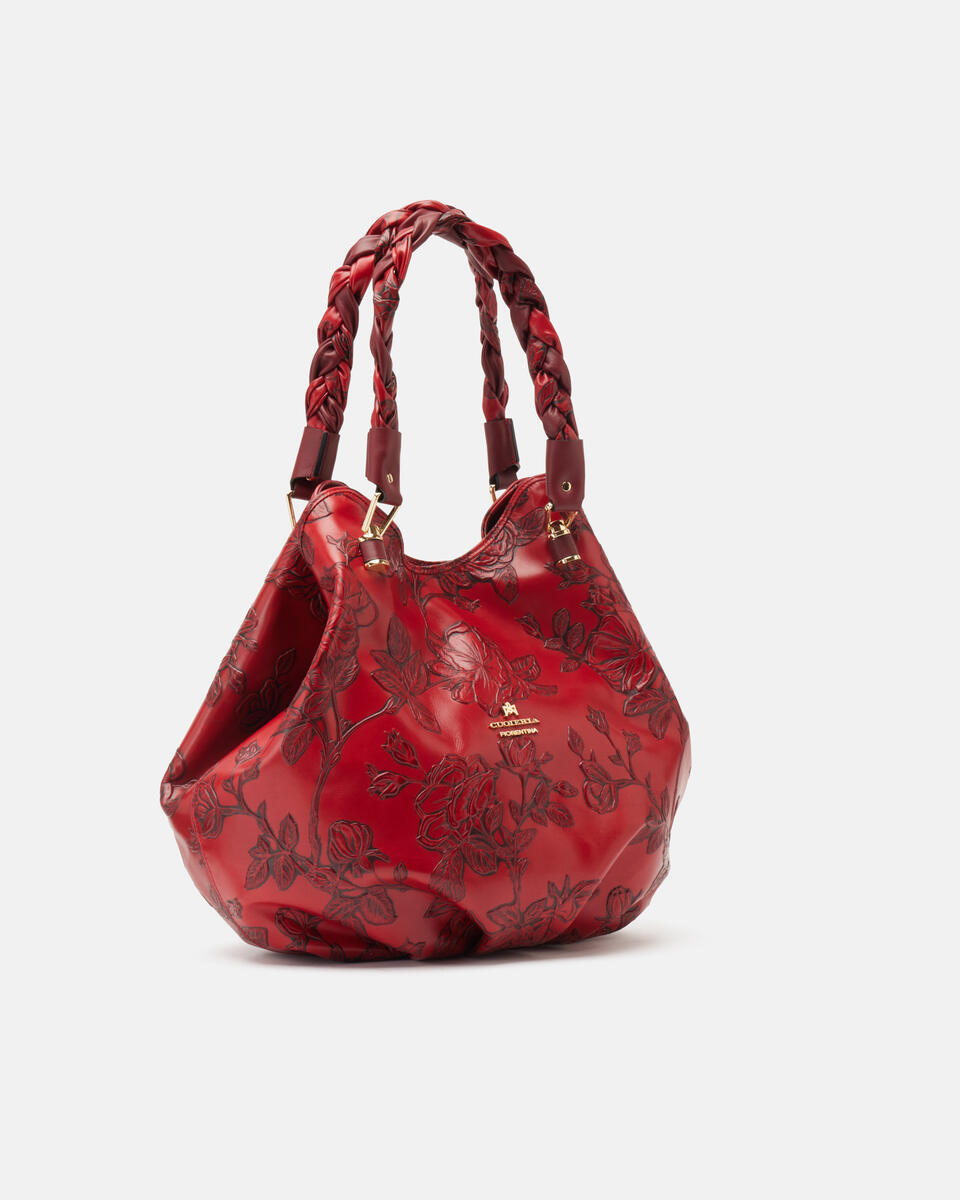 einkaufstasche Rot  - Schultertaschen - Damen Taschen - Tasche - Cuoieria Fiorentina