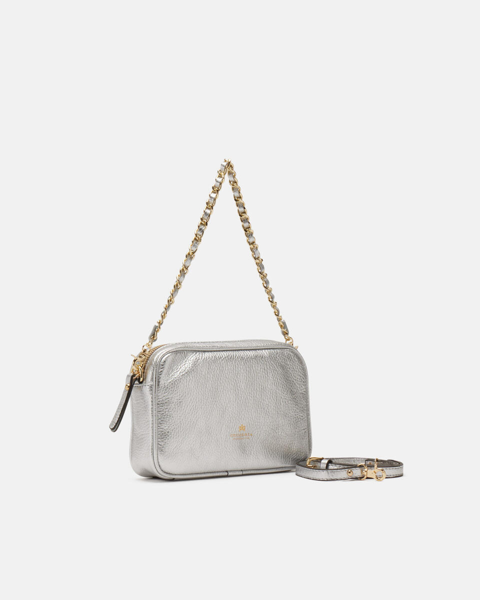 Camera bag Silber  - Mini Bags - Damen Taschen - Tasche - Cuoieria Fiorentina