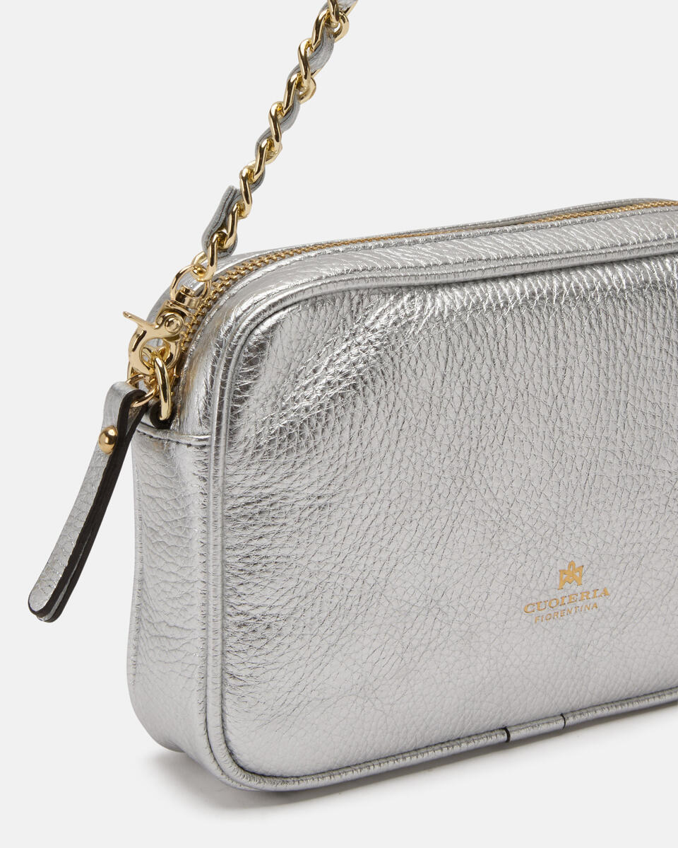 Camera bag Silber  - Mini Bags - Damen Taschen - Tasche - Cuoieria Fiorentina