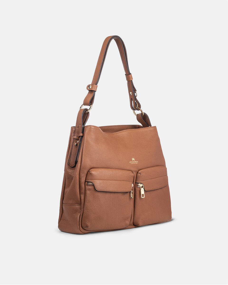 HOBO BAG Karamell  - Schultertaschen - Damen Taschen - Tasche - Cuoieria Fiorentina