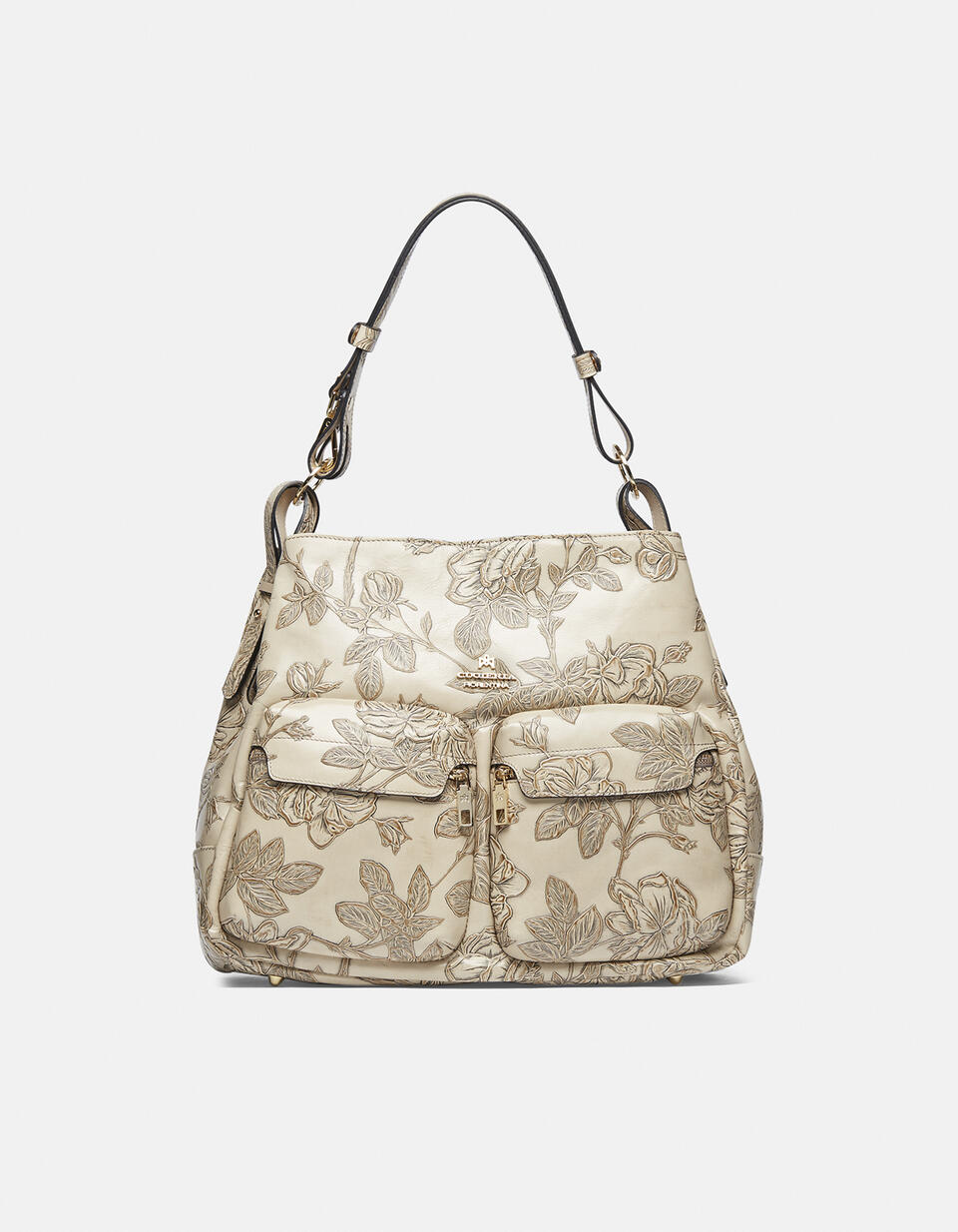 Grosse hobo Taupe  - Schultertaschen - Damen Taschen - Tasche - Cuoieria Fiorentina