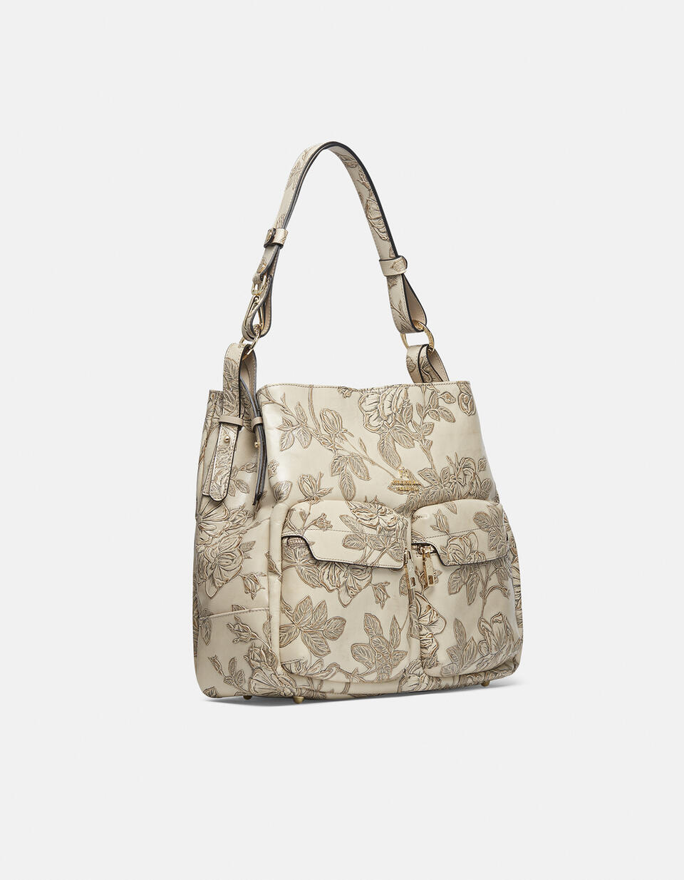 Grosse hobo Taupe  - Schultertaschen - Damen Taschen - Tasche - Cuoieria Fiorentina