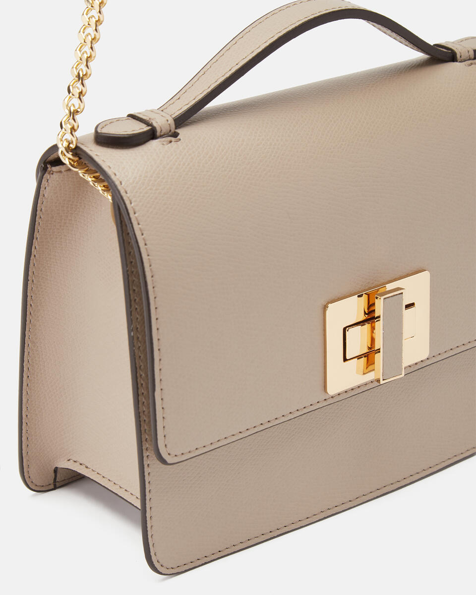 CLUTCH BAG Taupe  - Mini Bags - Damen Taschen - Tasche - Cuoieria Fiorentina