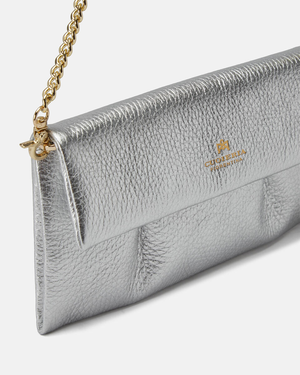 POCHETTE Silber  - Handtaschen - Damen Taschen - Tasche - Cuoieria Fiorentina