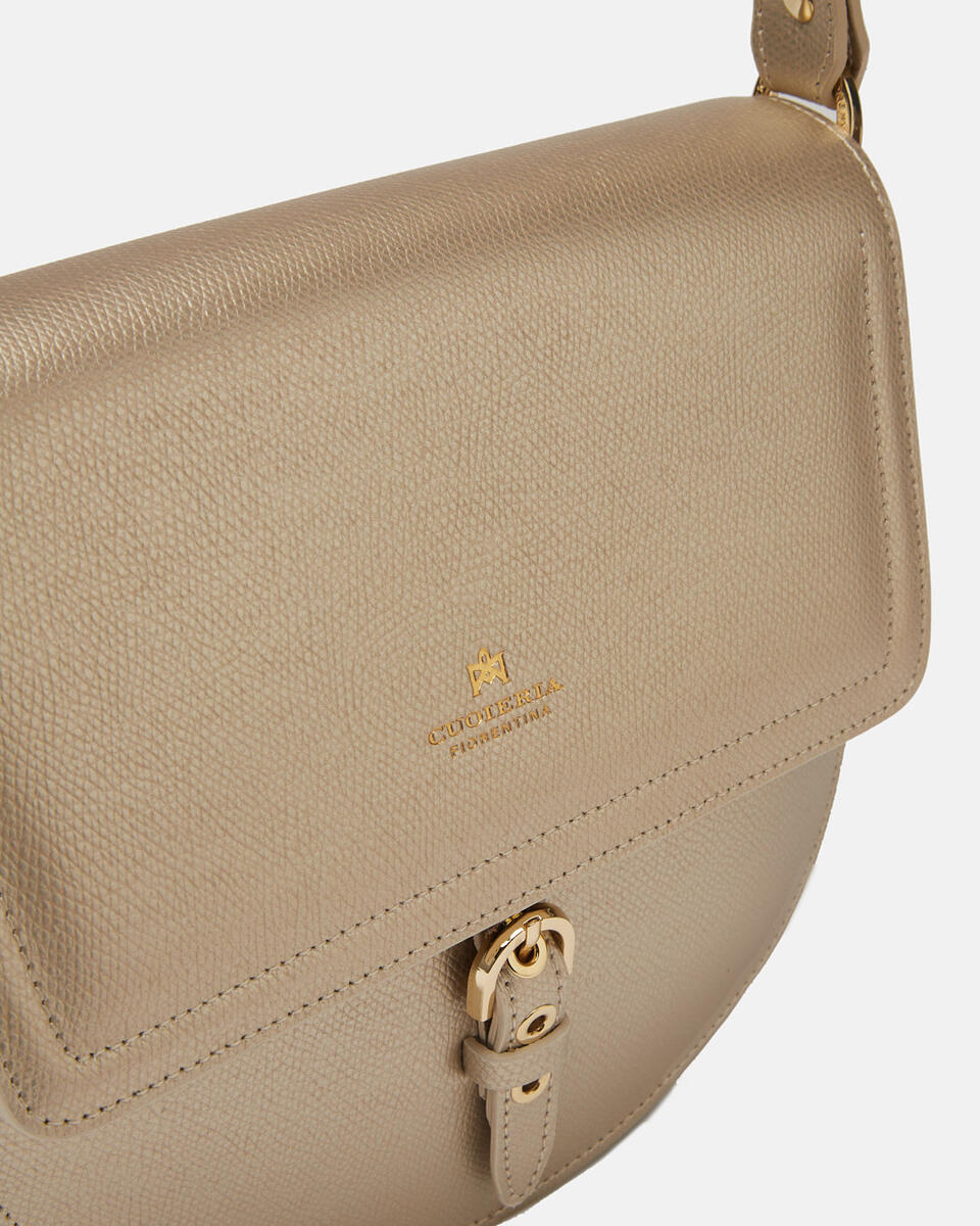 SADDLE BAG Gold  - Messanger - Damen Taschen - Tasche - Cuoieria Fiorentina