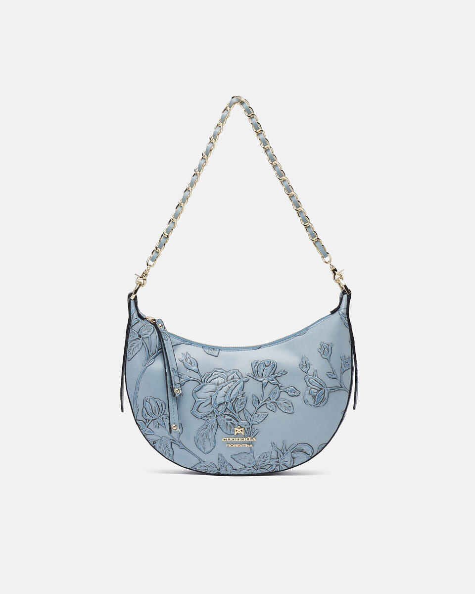 HOBO BAG Hellblau  - Schultertaschen - Damen Taschen - Tasche - Cuoieria Fiorentina