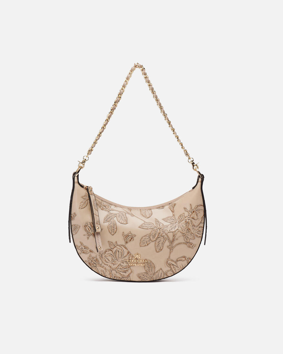 HOBO BAG Taupe  - Schultertaschen - Damen Taschen - Tasche - Cuoieria Fiorentina