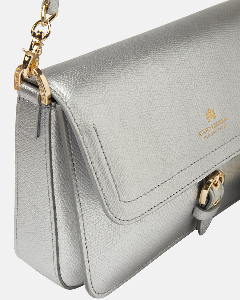 FLAP BAG Silber  - Schultertaschen - Damen Taschen - Tasche - Cuoieria Fiorentina