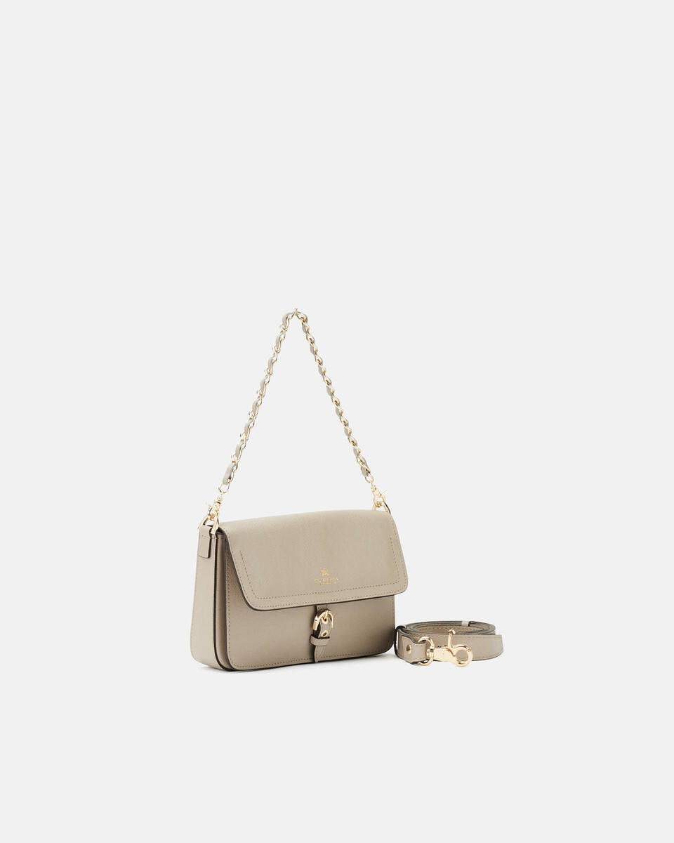 FLAP BAG Taupe  - Schultertaschen - Damen Taschen - Tasche - Cuoieria Fiorentina