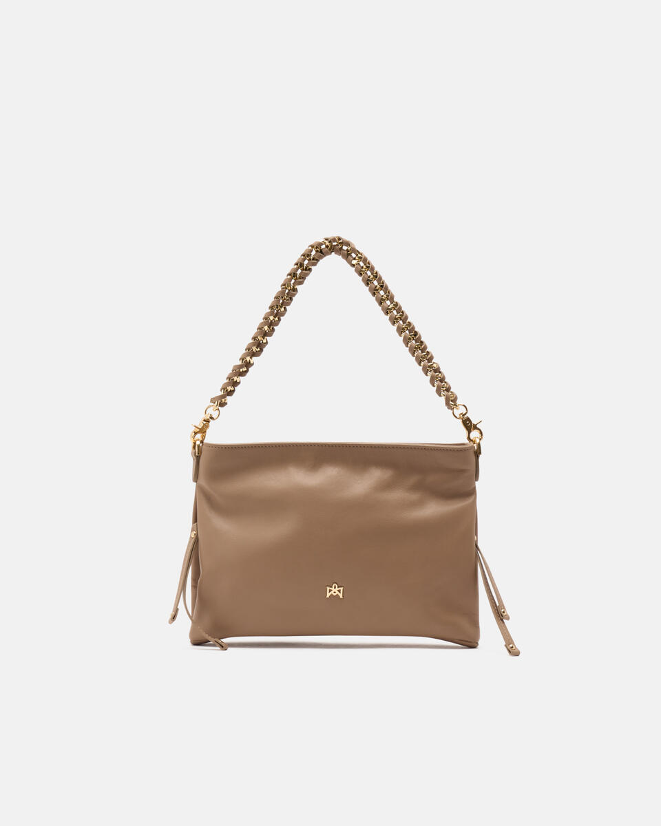 Schultertasche Taupe  - Schultergut - Damen Taschen - Tasche - Cuoieria Fiorentina