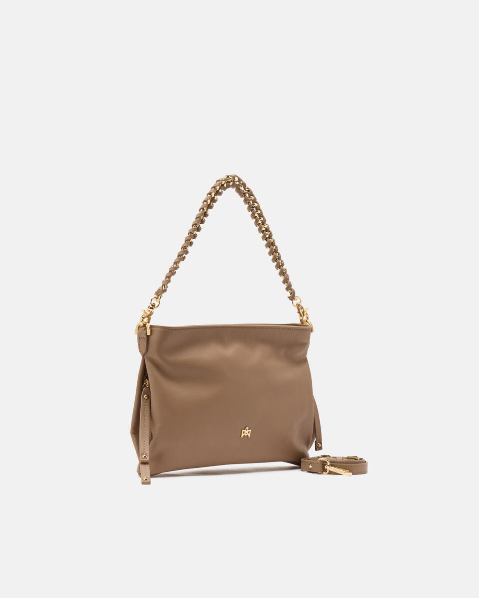 Schultertasche Taupe  - Schultergut - Damen Taschen - Tasche - Cuoieria Fiorentina