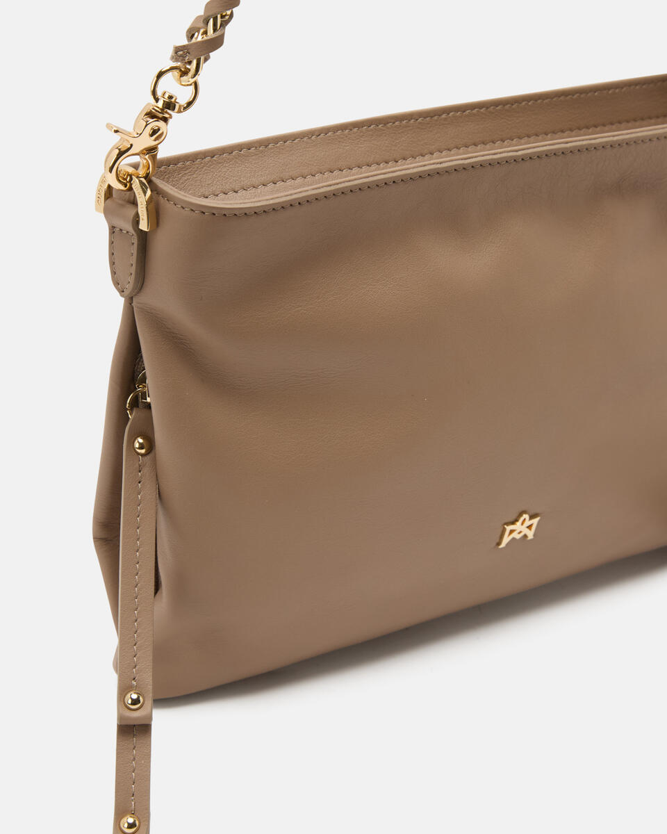 Schultertasche Taupe  - Schultergut - Damen Taschen - Tasche - Cuoieria Fiorentina