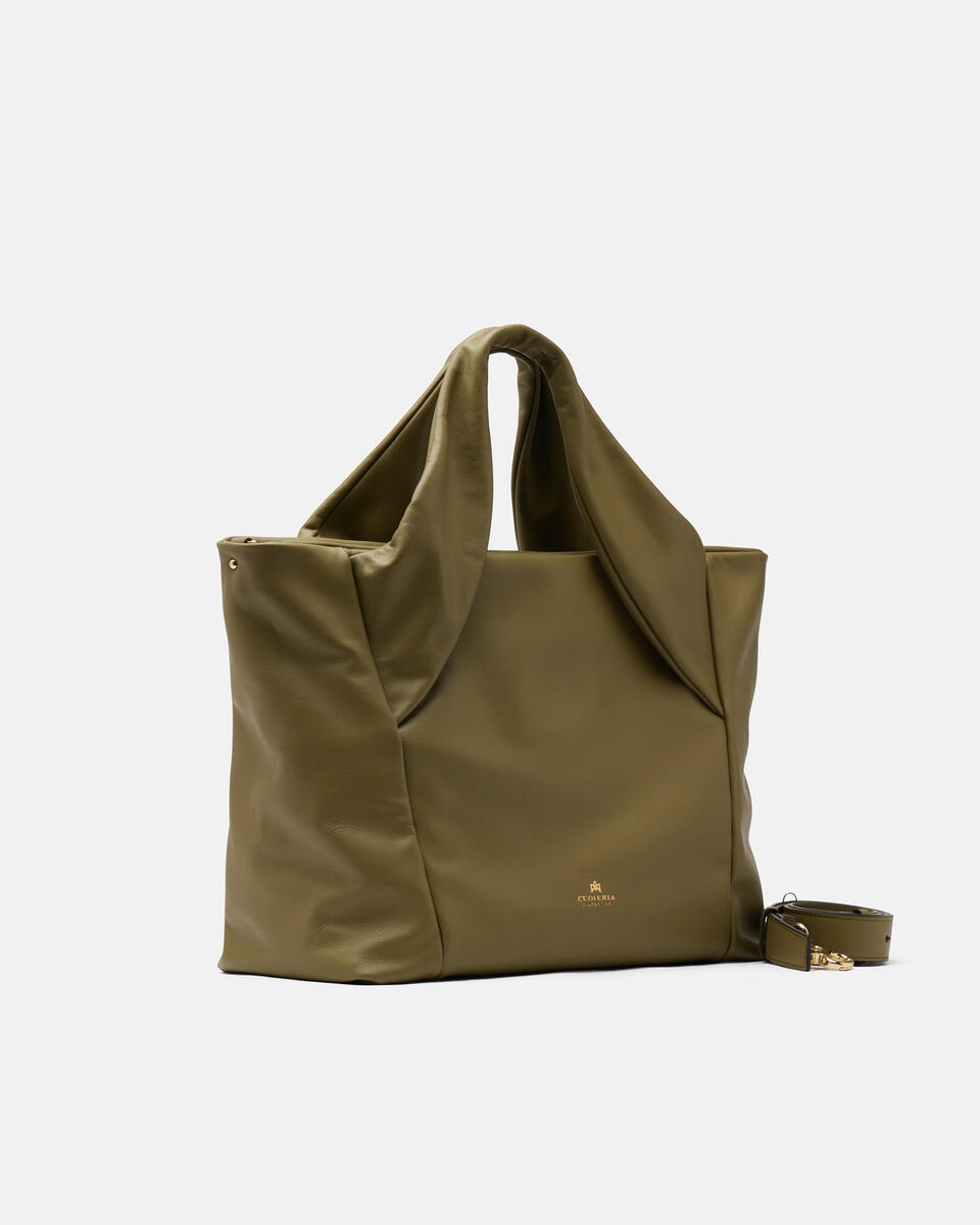 GROßE EINKAUFSTASCHE Olive  - Tasche - Special Price - Cuoieria Fiorentina