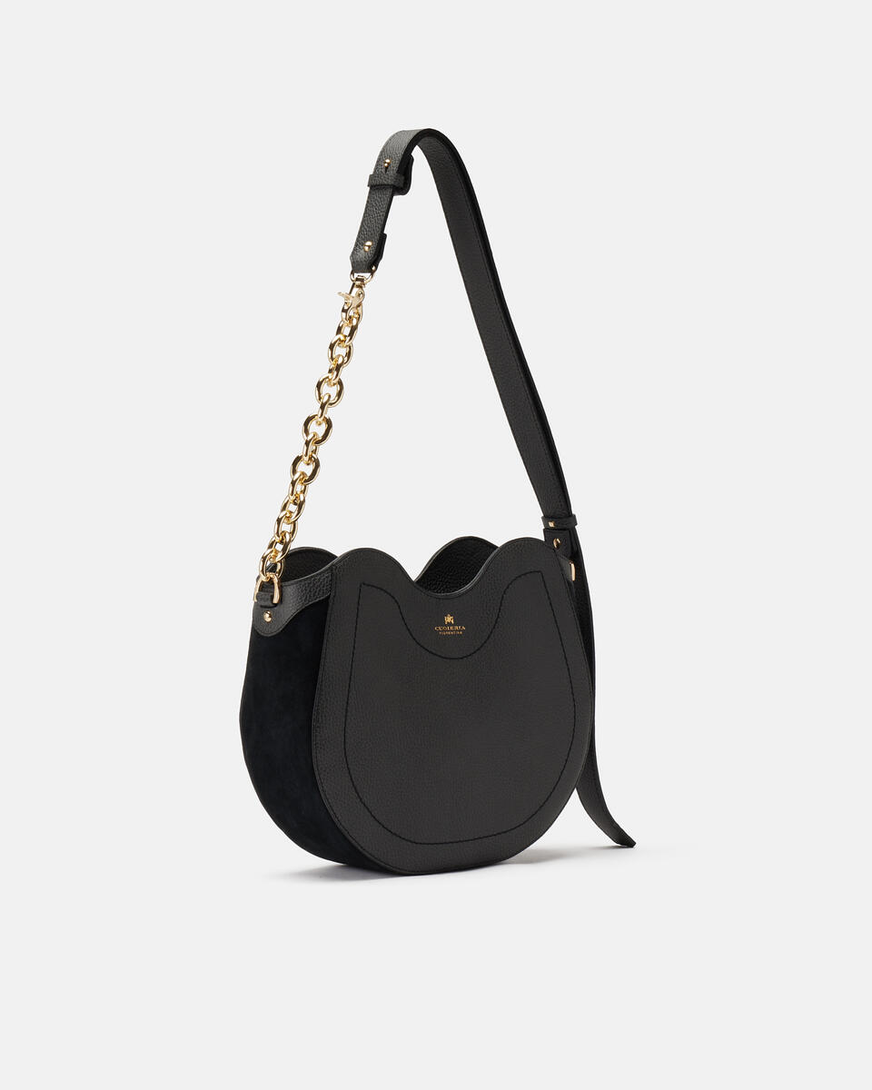 HOBO BAG Schwarz  - Schultertaschen - Damen Taschen - Tasche - Cuoieria Fiorentina