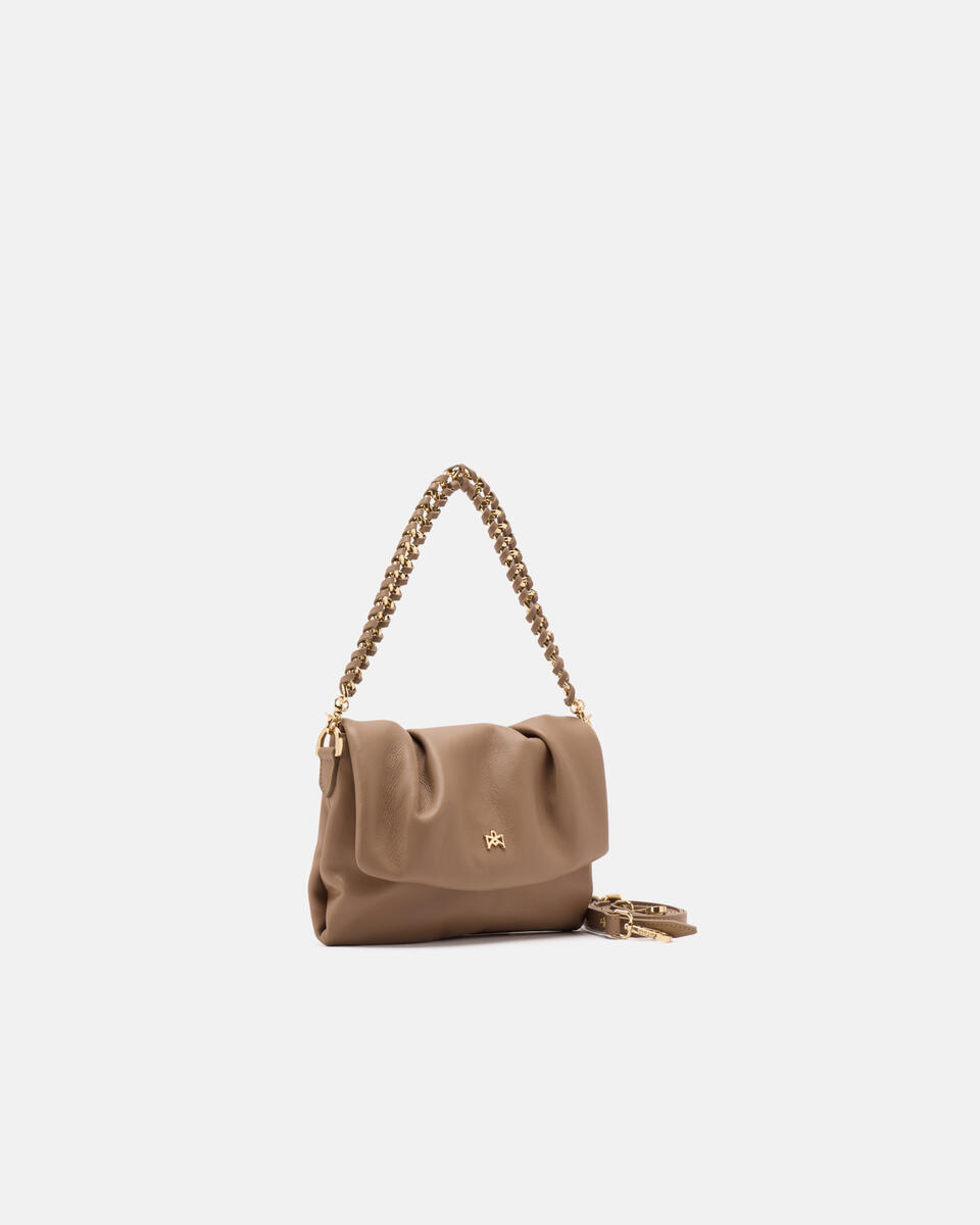 KLEINE MESSENGER Taupe  - Mini Bags - Damen Taschen - Tasche - Cuoieria Fiorentina