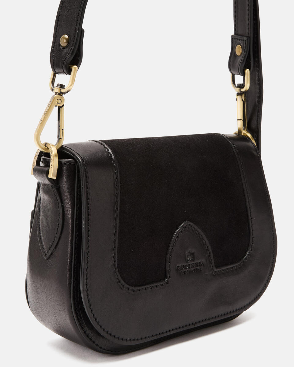 Kleine messenger Schwarz  - Mini Bags - Damen Taschen - Tasche - Cuoieria Fiorentina