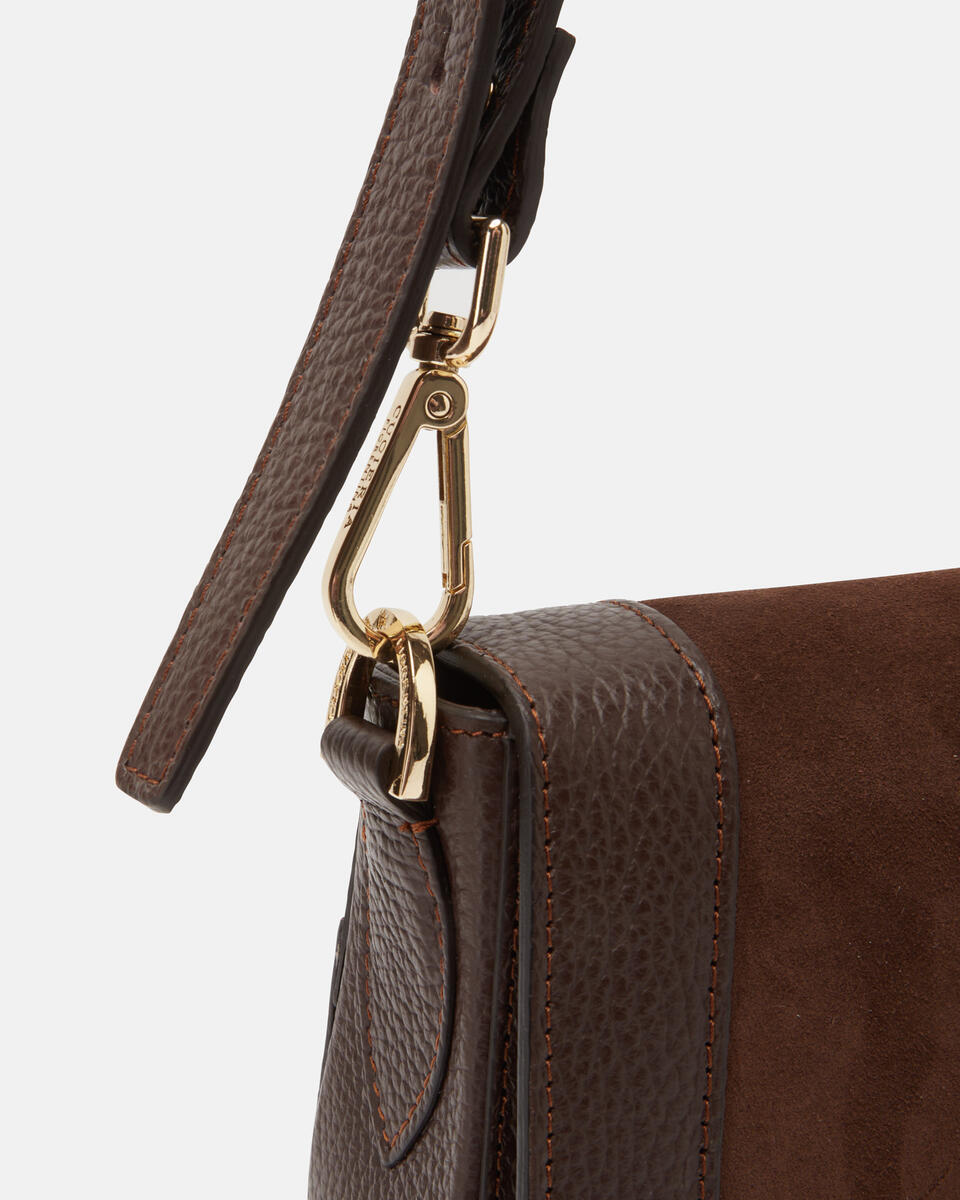 kleine messenger Schokolade  - Mini Bags - Damen Taschen - Tasche - Cuoieria Fiorentina