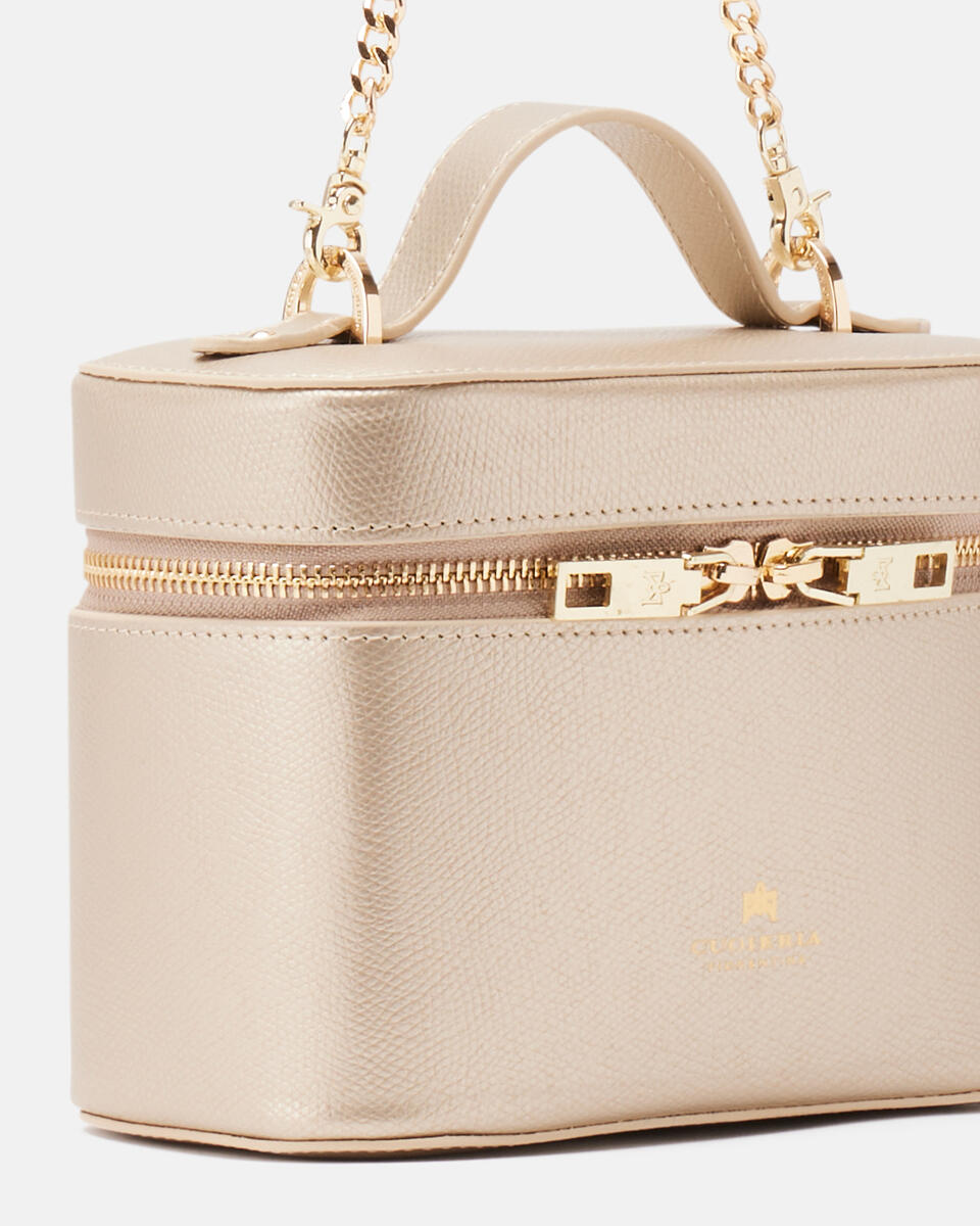 BEAUTY CASE BAG Gold  - Accessori Da Viaggio - Reisentaschen - Cuoieria Fiorentina