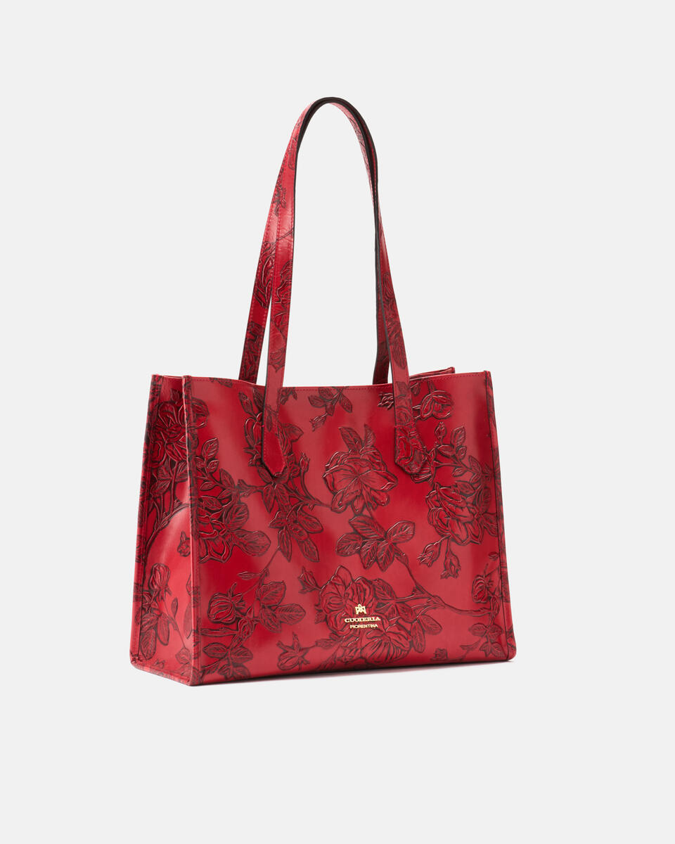 EINKAUFSTASCHE Rot  - Einkauftasche - Damen Taschen - Tasche - Cuoieria Fiorentina