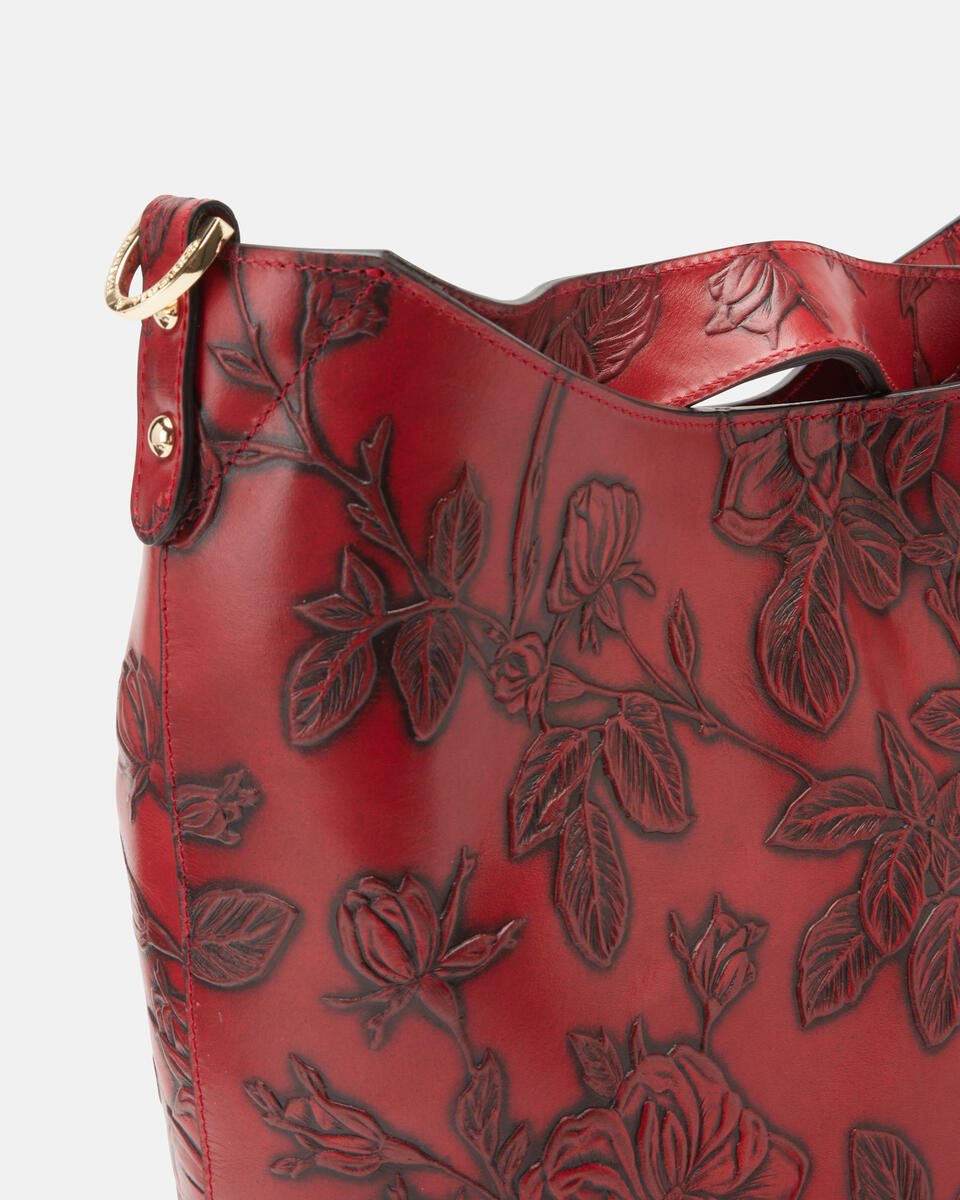 EIMERTASCHE Rot  - Eimertaschen - Damen Taschen - Tasche - Cuoieria Fiorentina