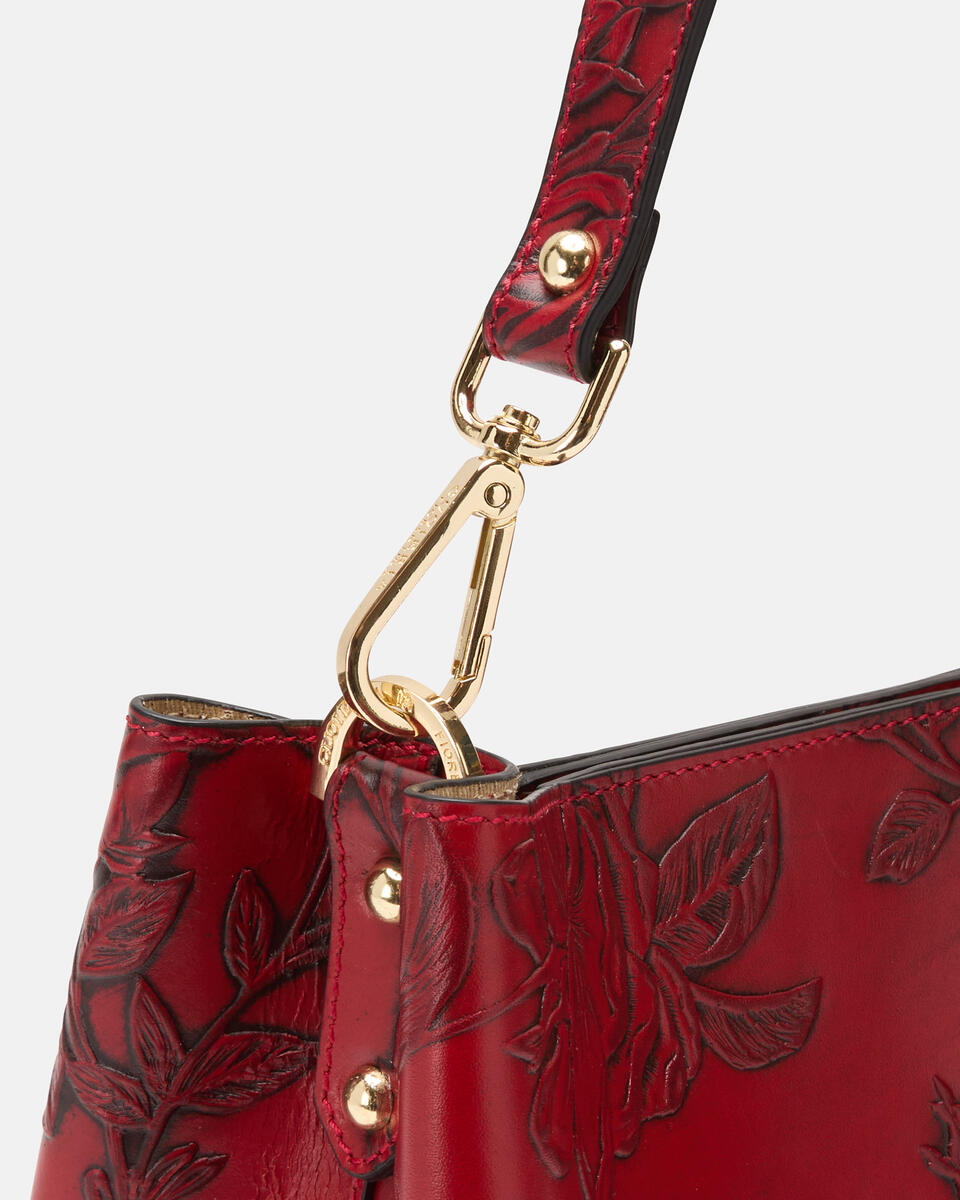 KLEINE EIMERTASCHE Rot  - Eimertaschen - Damen Taschen - Tasche - Cuoieria Fiorentina