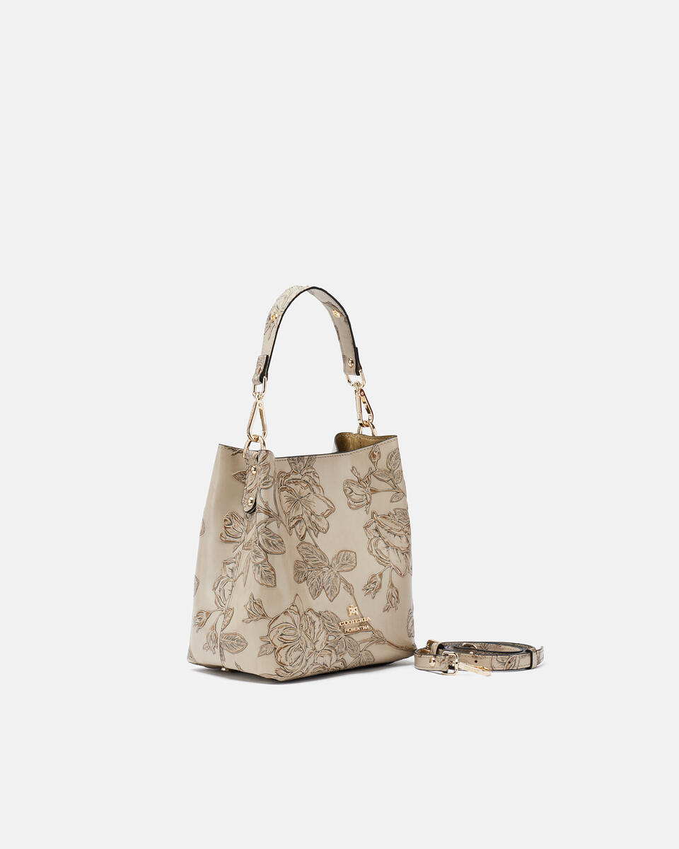 KLEINE EIMERTASCHE Taupe  - Eimertaschen - Damen Taschen - Tasche - Cuoieria Fiorentina