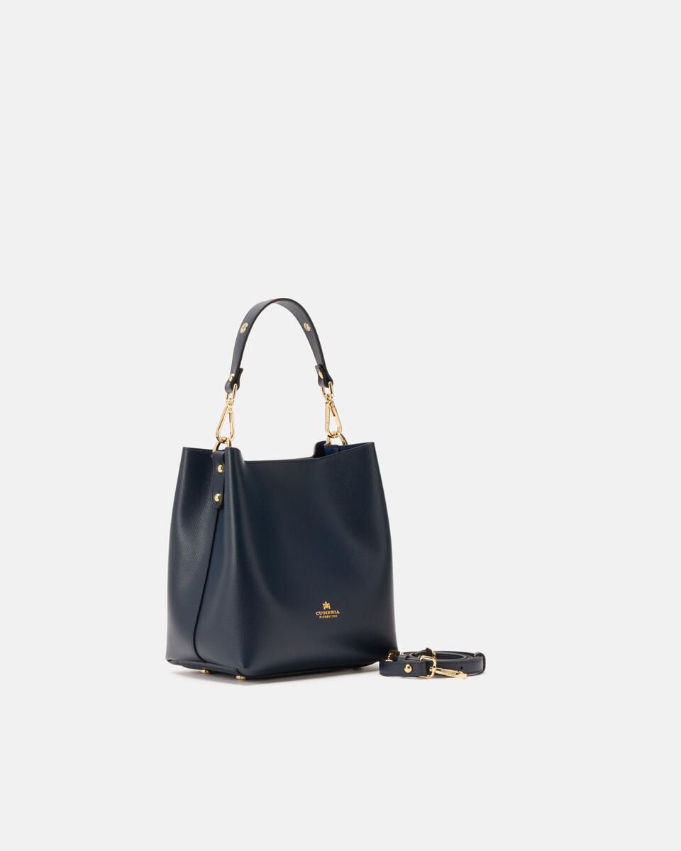 KLEINE EIMERTASCHE Navy  - Eimertaschen - Damen Taschen - Tasche - Cuoieria Fiorentina