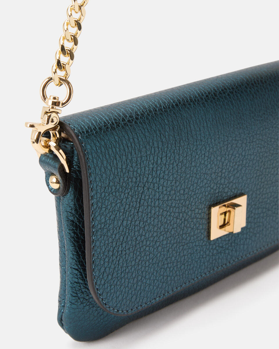 CLUTCH BAG Teal  - Mini Bags - Damen Taschen - Tasche - Cuoieria Fiorentina