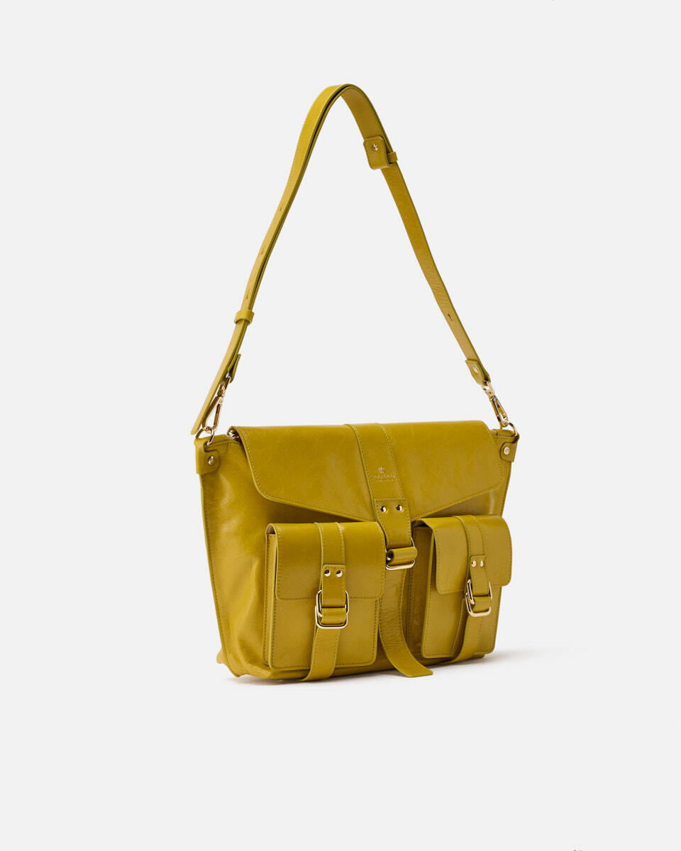 MESSENGER Acid green  - Messanger - Damen Taschen - Tasche - Cuoieria Fiorentina