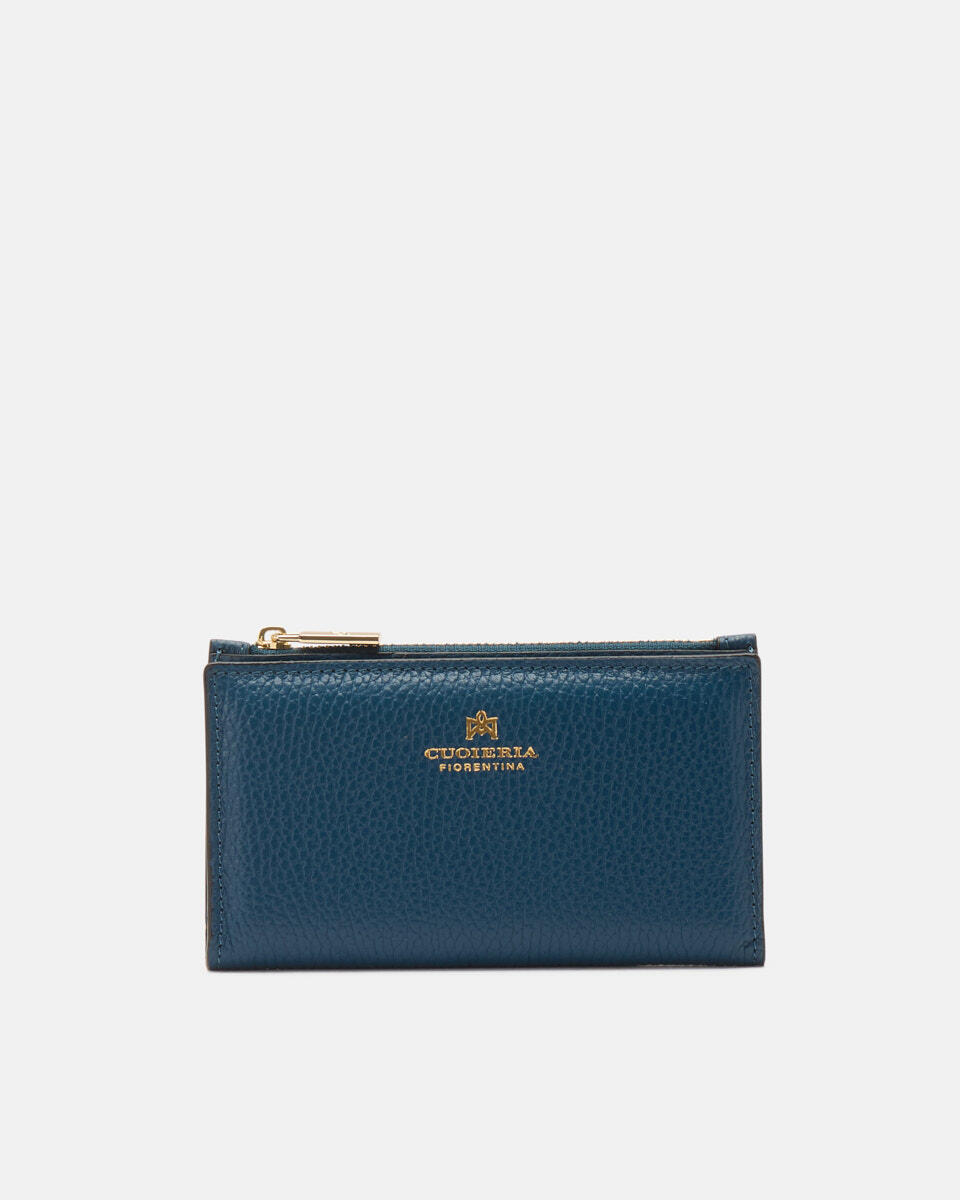 Vertikale Kartenhalter Teal  - Damen Brieftaschen - Brieftaschen - Cuoieria Fiorentina