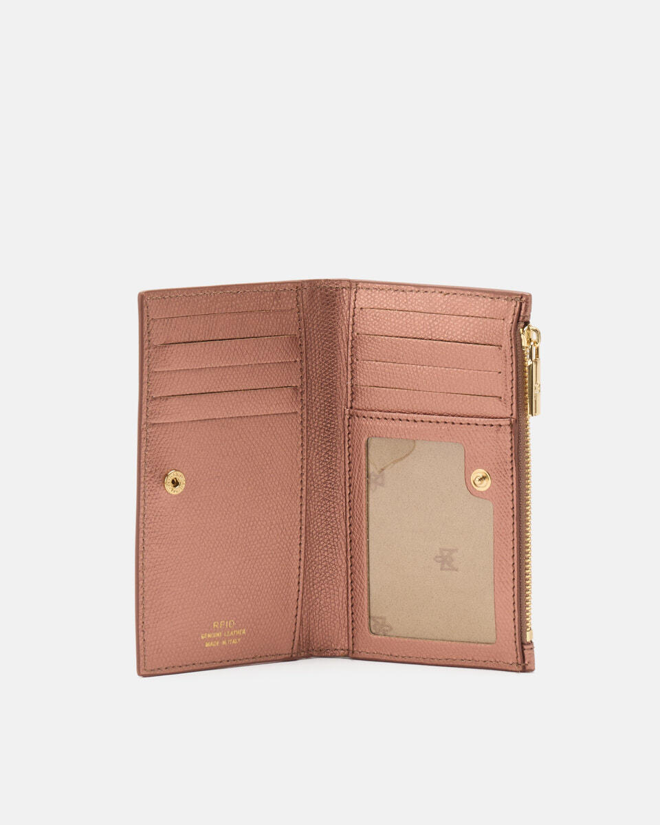 Vertikale Kartenhalter Rose gold  - Damen Brieftaschen - Brieftaschen - Cuoieria Fiorentina