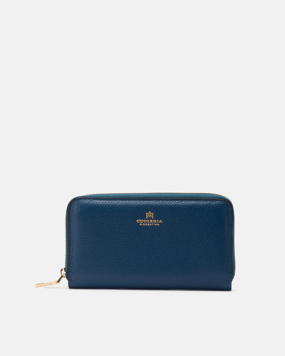 Brieftasche mit Reißverschluss Teal  - Damen Brieftaschen - Brieftaschen - Cuoieria Fiorentina