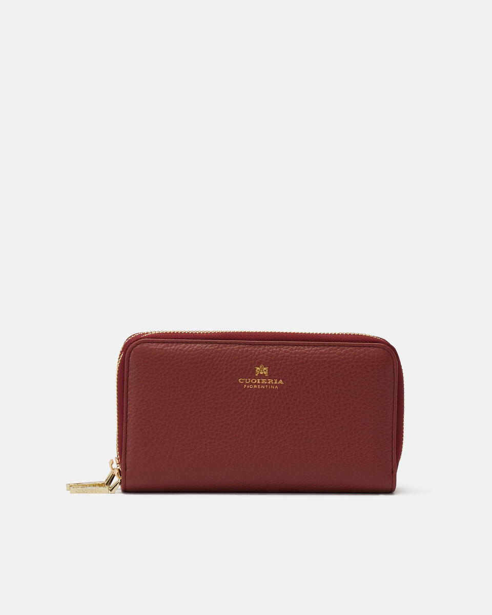 Brieftasche mit doppeltem Reißverschluss Rosewood  - Damen Brieftaschen - Brieftaschen - Cuoieria Fiorentina