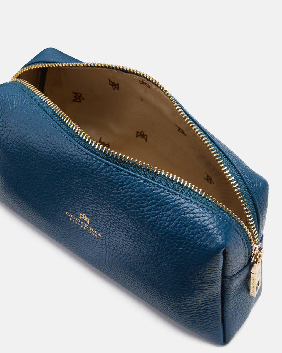 Große Make Up Tasche Teal  - Necessaire - Damen Zubehör - Zubehor - Cuoieria Fiorentina